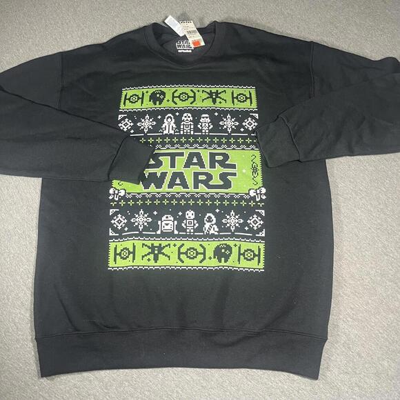 Star Wars Other - NWT Star Wars Black Christmas Sweater Men Size M Star Wars Christmas